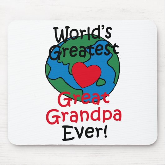 Beste Opa van de Wereld Hart Muismat (Voorkant)