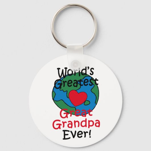 Beste Opa van de Wereld Hart Sleutelhanger (Voorkant)