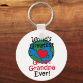Beste Opa van de Wereld Hart Sleutelhanger (Voorkant)