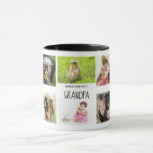 Beste Opa van de Wereld Kleinkinderen Fotocollage Mok (Midden)