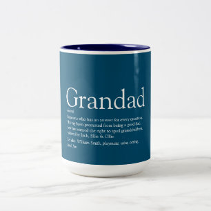 Beste Opa van de Wereld Opa Papa Definitie Tweekleurige Koffiemok