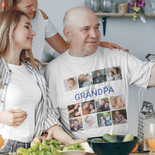 Beste opa van de wereld   T-shirt met fotocollage