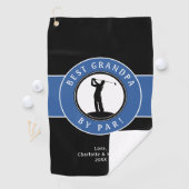 Beste Opa van Par Elegant Golfer Custom Sports Golfhanddoek (Insitu)