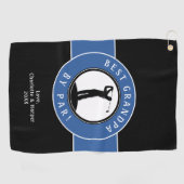 Beste Opa van Par Elegant Golfer Custom Sports Golfhanddoek (Horizontaal)