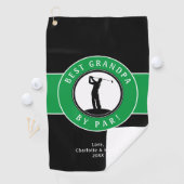 Beste Opa van Par Elegant Sport Golfer Custom Golfhanddoek (Insitu)