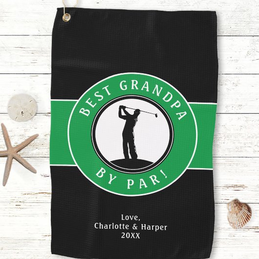 Beste Opa van Par Elegant Sport Golfer Custom Golfhanddoek