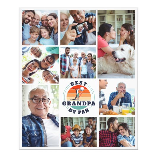 Beste Opa van Par Family Foto Afdruk (Voorkant)