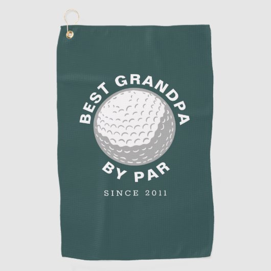 Beste Opa van Par Fathers Day Custom Green Golfhanddoek (Voorkant)
