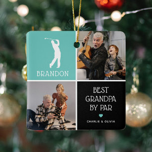 Beste Opa van Par Fotocollage Kerstmis Keramisch Ornament
