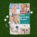 Beste opa van Par | Fotocollage Vaderdag Golfhanddoek<br><div class="desc">Geef je golfpro opa een Vaderdag cadeau dat hij trots kan gebruiken op de golfbaan! Het perfecte cadeau voor elke vader (kan worden aangepast voor elke papa moniker - papa, opa, opa, grampa, gramps, grampy, pawpaw, pappou, poppop, abuelo etc). Upload uw digitale foto's om een geschenk aan te passen dat...</div>