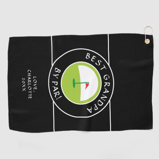 Beste Opa van Par | Fun Vaderdag Custom Golfhanddoek (Horizontaal)
