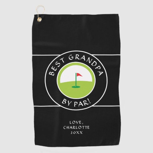Beste Opa van Par | Fun Vaderdag Custom Golfhanddoek (Voorkant)