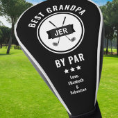 Beste opa van Par Golfer Golf Lover Modern Zwart Golfheadcover