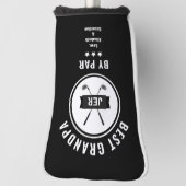 Beste opa van Par Golfer Golf Lover Zwart Modern Golfheadcover (Draai 90)