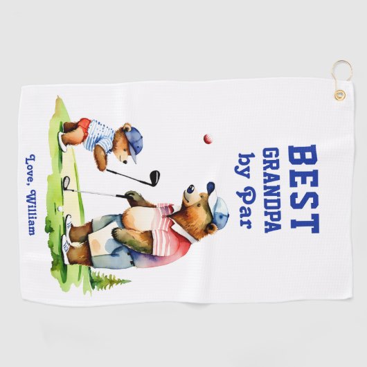 Beste opa van par grootvader geschenken golfhanddoek (Horizontaal)