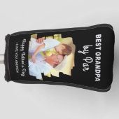 Beste Opa van Par Happy Fathers Day Custom Photo Golfheadcover (Voorkant)