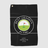 Beste opa van Par | Leuke Vaderdag-aanpassing Golfhanddoek (Voorkant)