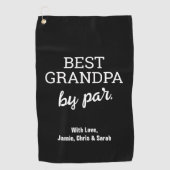 Beste opa van Par Modern Vaderdag Custom Golfhanddoek (Voorkant)