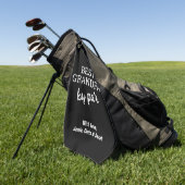 Beste opa van Par Modern Vaderdag Custom Golfhanddoek (Groen)