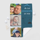 Beste Opa van Par | Monogram Fotocollage Golf Golfhanddoek (Insitu)