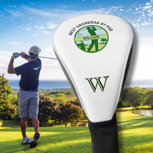 BESTE OPA VAN PAR NAAM OP MAAT GEMAAKT MONOGRAM GOLFHEADCOVER