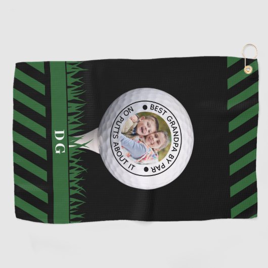 Beste Opa van Par No Putts Over It Foto Golfhanddoek (Horizontaal)