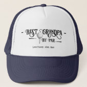 Beste opa van PAR Retro Font Trucker Pet (Voorkant)