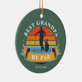 Beste opa van Par Retro Golf Lover Keramisch Ornament (Rechts)