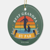 Beste opa van Par Retro Golf Lover Keramisch Ornament (Links)