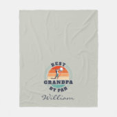 Beste opa van Par Retro Golfing Keepslag Fleece Deken (Voorkant)