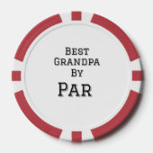 Beste Opa van par Simple Father's Grandfather Gi Poker Chips (Voorkant)