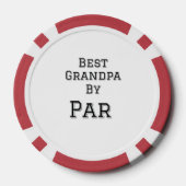 Beste Opa van par Simple Father's Grandfather Gi Poker Chips (Achterkant)