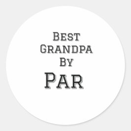 Beste Opa van par Simple Father's Grandfather Gi Ronde Sticker