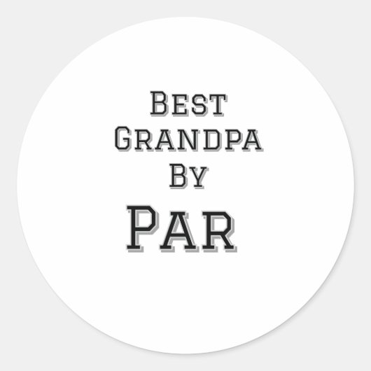 Beste Opa van par Simple Father's Grandfather Gi Ronde Sticker (Voorkant)