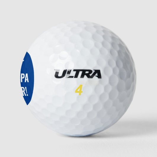 Beste opa van Par Sports Golfer Blue Golfballen (Logo)