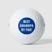Beste opa van Par Sports Golfer Blue Golfballen (Voorkant)