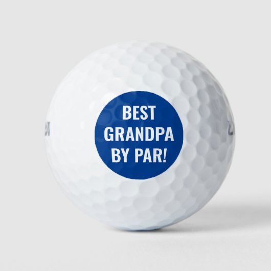 Beste opa van Par Sports Golfer Blue Golfballen (Voorkant)