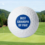 Beste opa van Par Sports Golfer Blue Golfballen<br><div class="desc">Beste opa van par! golfballen. Cadeau voor opa. Moderne,  blauwe,  stijlvolle golfballen.</div>