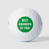Beste opa van Par Sports Golfer Green Golfballen (Voorkant)