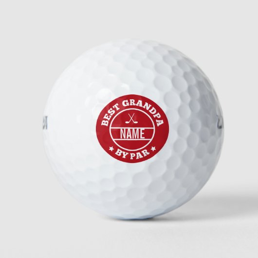 Beste opa van par | Vaderdag Grootouders Dag Golfballen (Voorkant)