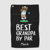 Beste opa van Par voor opa Golfhanddoek (Voorkant)