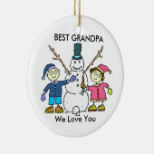 Beste opa-versiering keramisch ornament (Rechts)