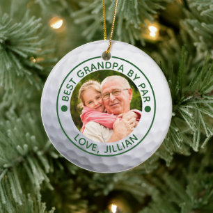 BESTE OPA VOLGENS PAR Foto Golfbal Keramisch Ornament