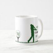 BESTE OPA VOLGENS PAR Monogram Golfer Koffiemok (Voorkant rechts)