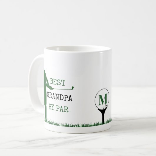 BESTE OPA VOLGENS PAR Monogram Golfer Koffiemok (Voorkant links)