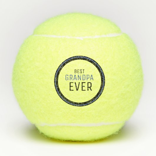 Beste opa, zwart en blauw tennisballen (Voorkant)