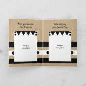 Beste opa zwart-wit rustieke verjaardag kaart (Binnen)