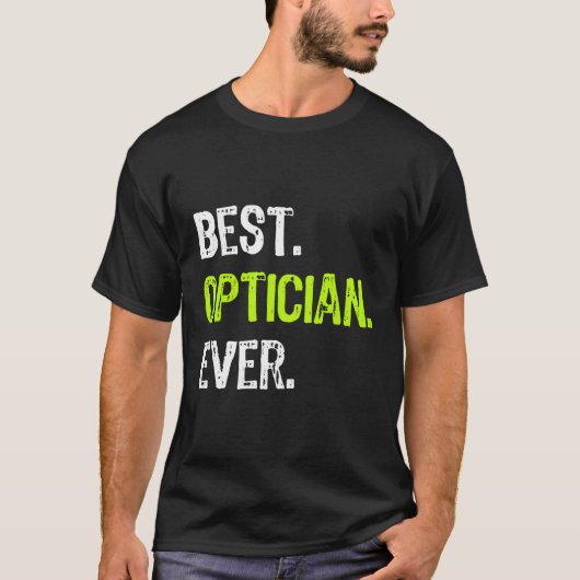Beste opticien ooit grappig cadeau voor Kerstmis T-shirt (Voorkant)