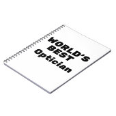 Beste Opticien ter wereld Notitieboek (Linkerzijde)