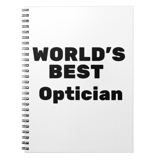 Beste Opticien ter wereld Notitieboek (Voorkant)